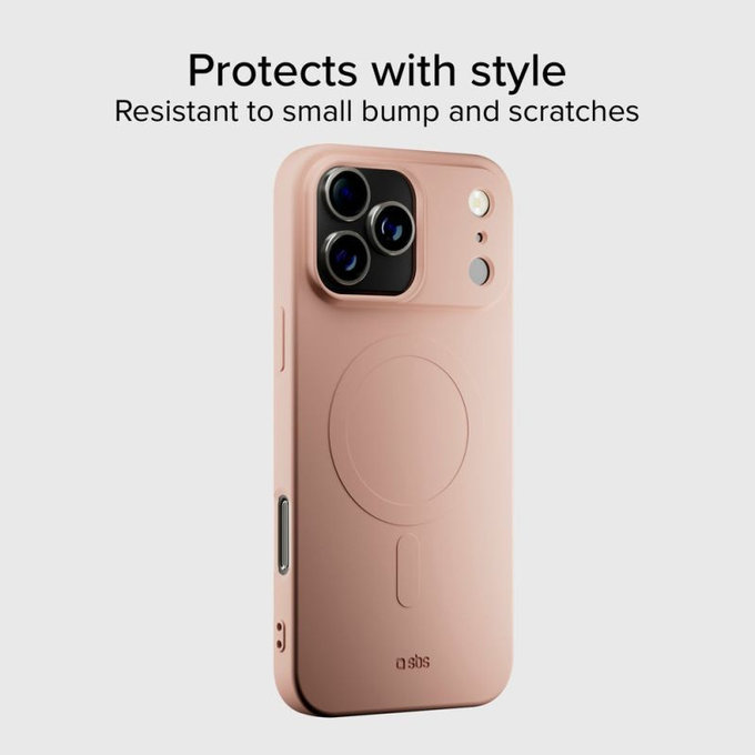 SBS - Instinct Mag Case Compatible with MagSafe for iPhone 17 Pro Max, pink