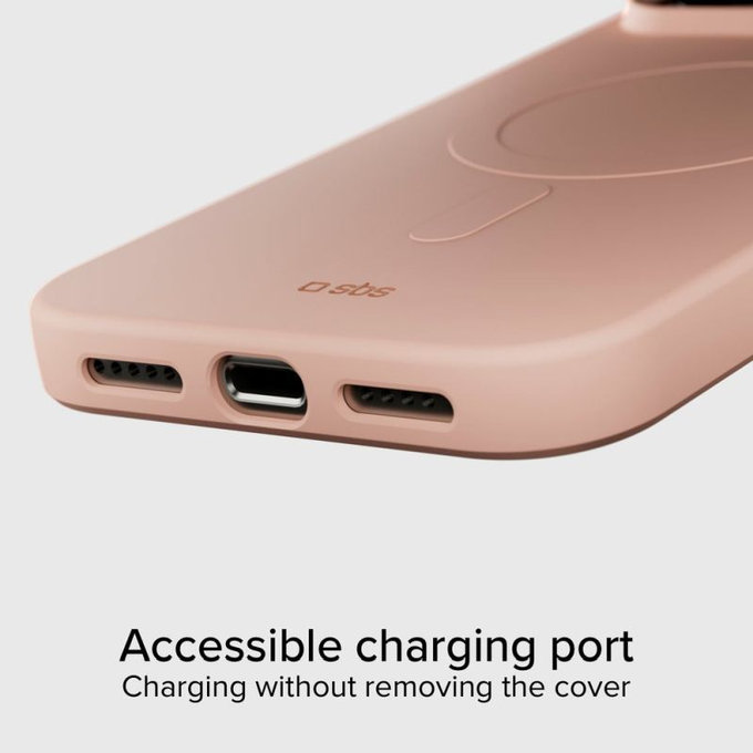 SBS - Instinct Mag Case Compatible with MagSafe for iPhone 17 Pro Max, pink