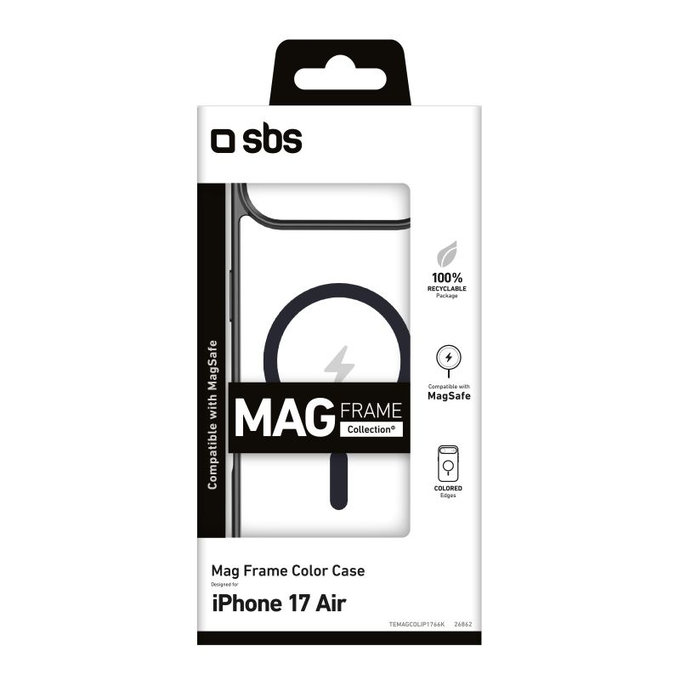 SBS - Mag Frame Case Compatible with MagSafe for iPhone Air, black
