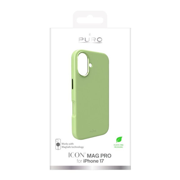 PURO - ICON MAG PRO Case with MagSafe for iPhone 17, green