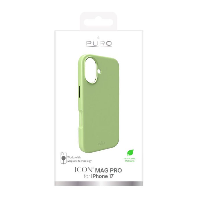 PURO - ICON MAG PRO Case with MagSafe for iPhone 17, green