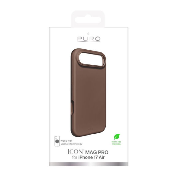 PURO - ICON MAG PRO Case with MagSafe for iPhone Air, brown