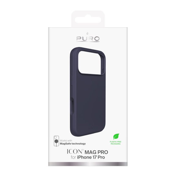 PURO - ICON MAG PRO Case with MagSafe for iPhone 17 Pro, Dark Blue