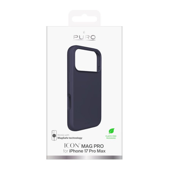 PURO - ICON MAG PRO Case with MagSafe for iPhone 17 Pro Max, Dark Blue