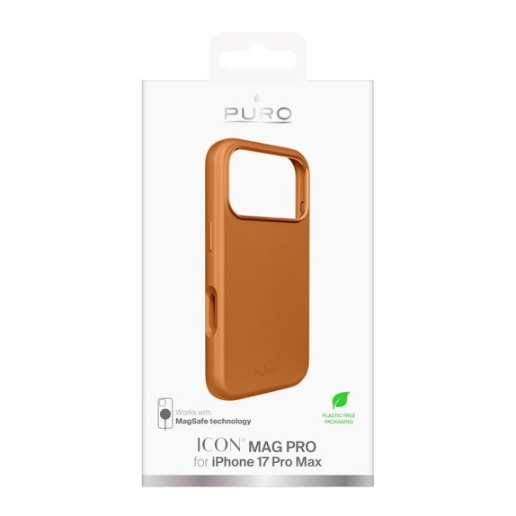 PURO - ICON MAG PRO Case with MagSafe for iPhone 17 Pro Max, orange