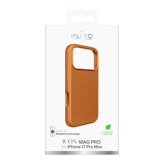 PURO - ICON MAG PRO Case with MagSafe for iPhone 17 Pro Max, orange