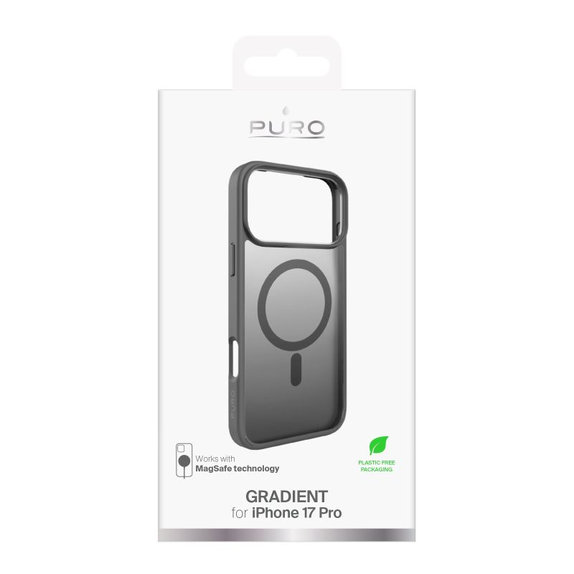 PURO - Gradient Case with MagSafe for iPhone 17 Pro, Dark Gray