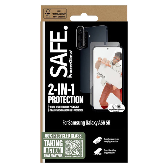 Bundle 2-in-1 for Samsung Galaxy A56 5G, SAFE by PanzerGlass