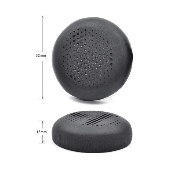 Replacement Ear Pads for AKG Y500, Memory foam + PU leather, Black, 1 pair