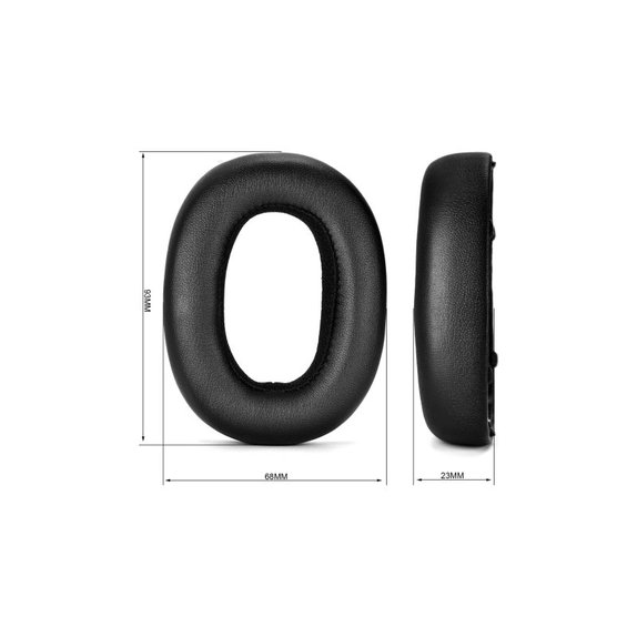 Replacement Ear Pads for AKG N700NC, Memory foam + PU leather, Black, 1 pair