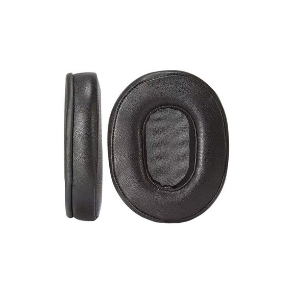 Replacement Ear Pads for Audio-Technica ATH-MSR7, ATH-M50x, Memory foam + Leather, Black, 1 pair
