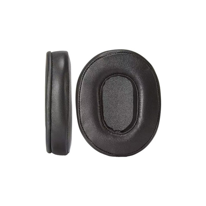 Replacement Ear Pads for Audio-Technica ATH-MSR7, ATH-M50x, Memory foam + Leather, Black, 1 pair