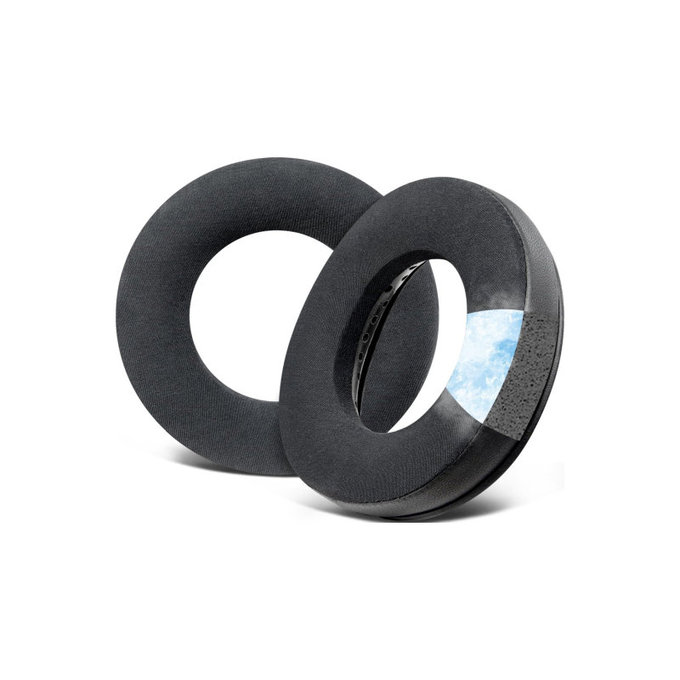 Replacement Ear Pads for Beyerdynamic DT440, DT660, DT990 Pro, Memory foam + Leather + Textile + Cooling Gel, Black, 1 pair