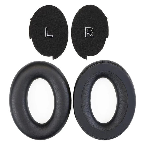 Replacement Ear Pads for Bose A30, PU leather, Black, 1 pair