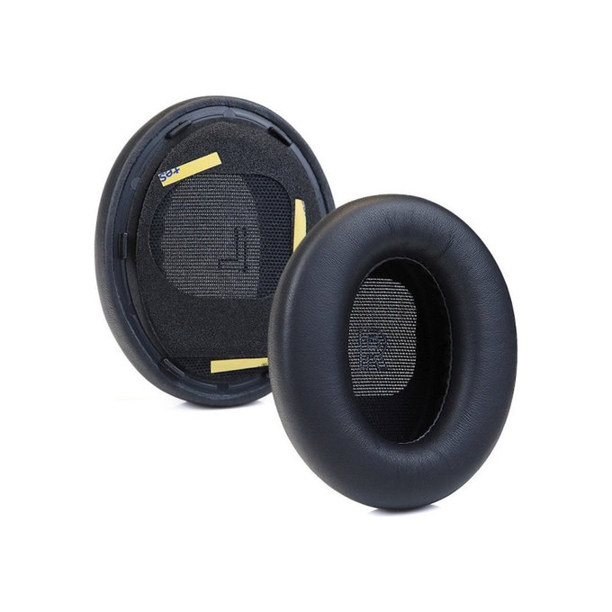 Replacement Ear Pads for Bose QC Ultra, Memory foam + Leather, Black, 1 pair