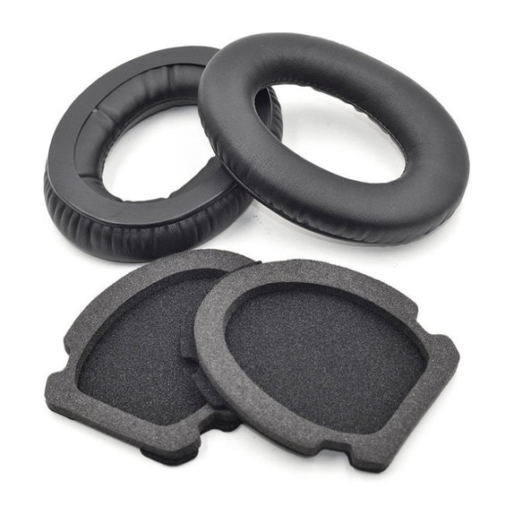 Replacement Ear Pads for Bose Aviation A10, A20, Memory foam + PU leather, Black, 1 pair