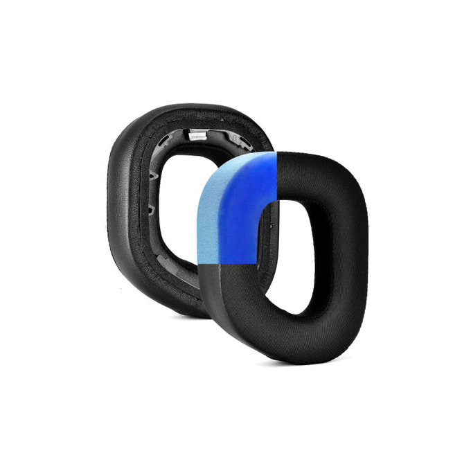 Replacement Ear Pads for Corsair HS80, Memory foam + Textile, Black, Cooling Gel, 1 pair