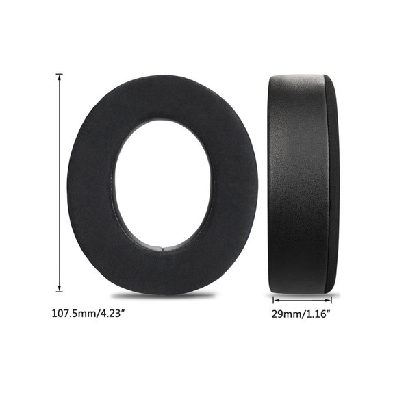 Replacement Ear Pads for Corsair HS50, HS50 Pro, Memory foam + Textile, Black, Cooling Gel, 1 pair