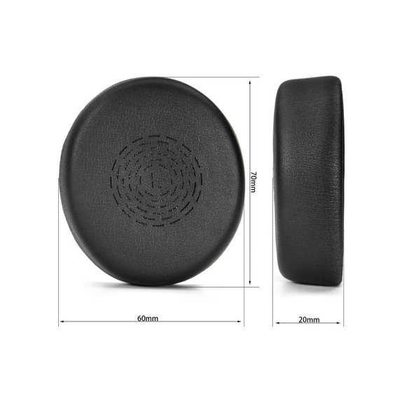 Replacement Ear Pads for Jabra Evolve2 50, 55, Memory foam + PU leather, Black, 1 pair