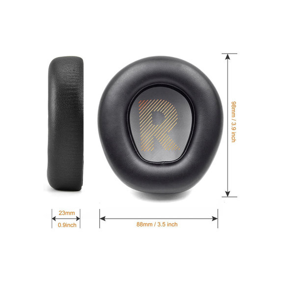 Replacement Ear Pads for JBL Quantum One, Memory foam + PU leather, Black, 1 pair
