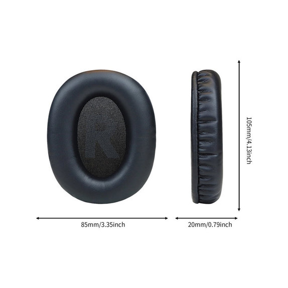 Replacement Ear Pads for Logitech G Pro X, Memory foam + PU leather, Black, 1 pair