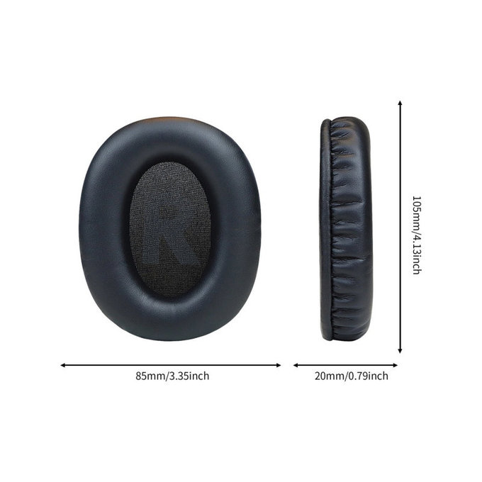 Replacement Ear Pads for Logitech G Pro X, Memory foam + PU leather, Black, 1 pair