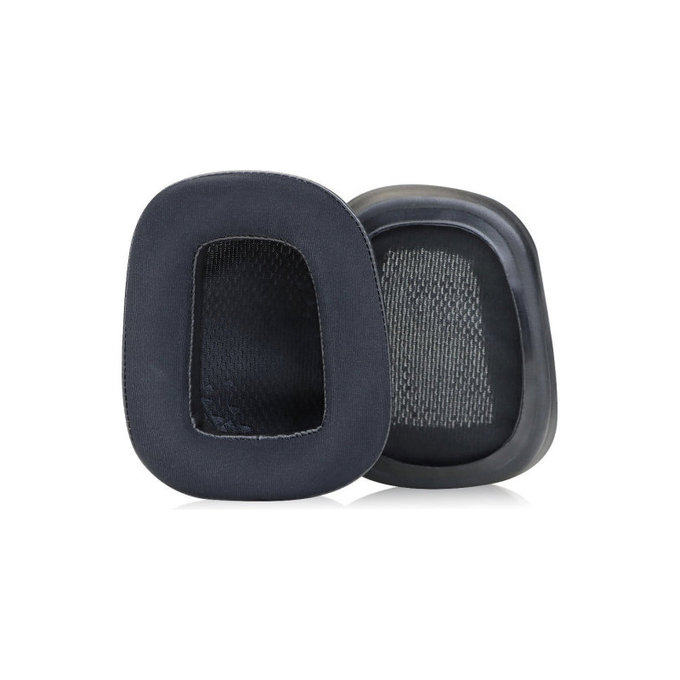 Replacement Ear Pads for Logitech G633 Artemis, G933 Artemis, Memory foam + Textile + Leather, Black, Cooling Gel, 1 pair
