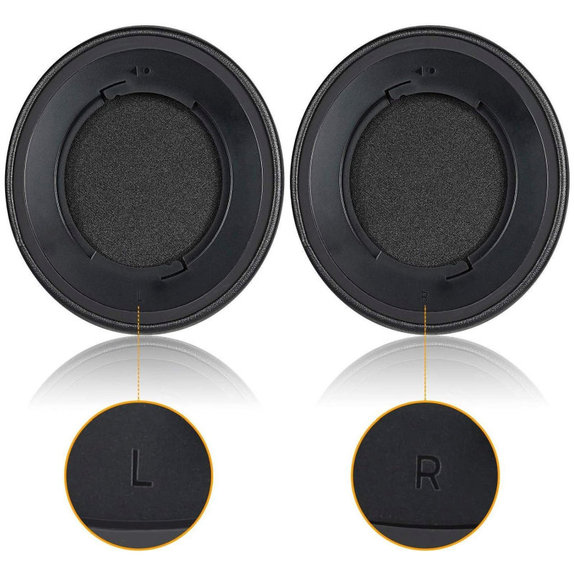 Replacement Ear Pads for Razer Nari 7.1 THX, Memory foam + PU leather, Black, 1 pair