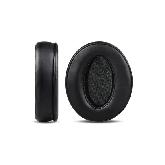 Replacement Ear Pads for Sennheiser HD4.50, HD450, Memory foam + Leather, Black, 1 pair