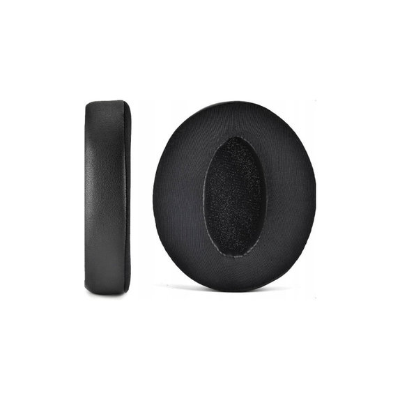 Replacement Ear Pads for Sennheiser HD4.50, Memory foam + Textile + Leather, Black, Cooling Gel, 1 pair