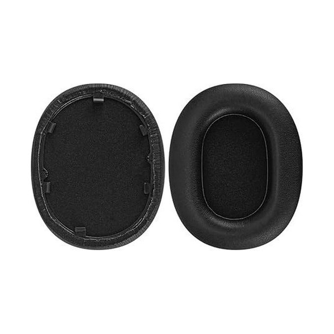 Replacement Ear Pads for Sony WH-1000XM5, Memory foam + Leather, Black, 1 pair