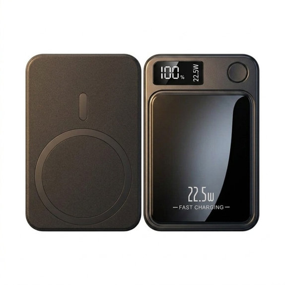 FixPremium - MagSafe PowerBank 5000 mAh with LED Display, black