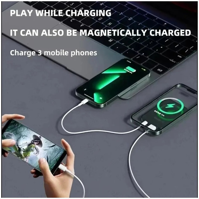 FixPremium - MagSafe PowerBank 5000 mAh with LED Display, black