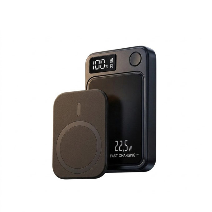 FixPremium - MagSafe PowerBank 5000 mAh with LED Display, black