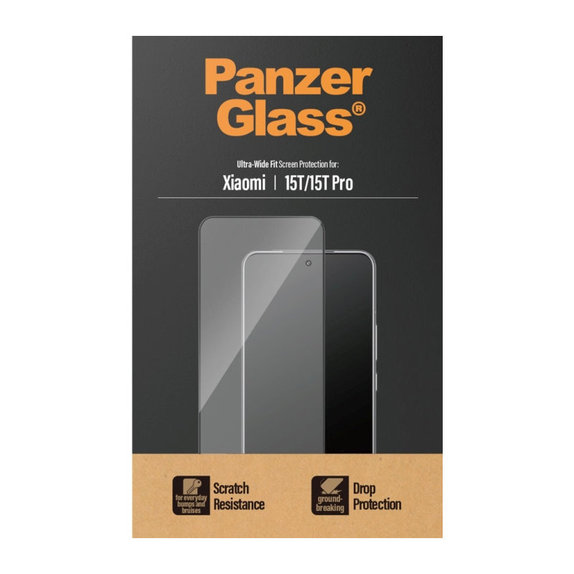 UWF Tempered Glass for Xiaomi 15T/15T Pro, Black, PanzerGlass