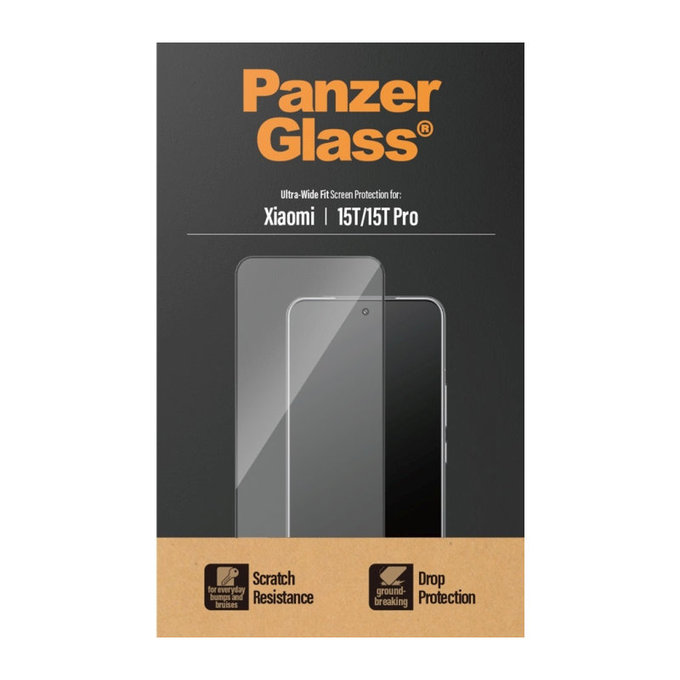 UWF Tempered Glass for Xiaomi 15T/15T Pro, Black, PanzerGlass