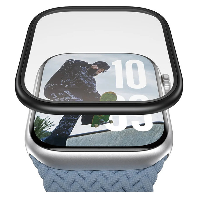 Tempered Glass UWF METALLIC for Apple Watch 11/10 42 mm, Black, PanzerGlass