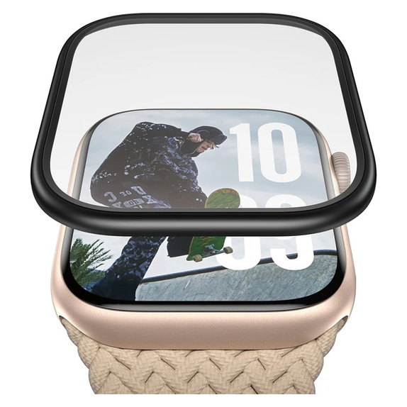 Tempered Glass UWF METALLIC for Apple Watch 11/10 46 mm, Black, PanzerGlass