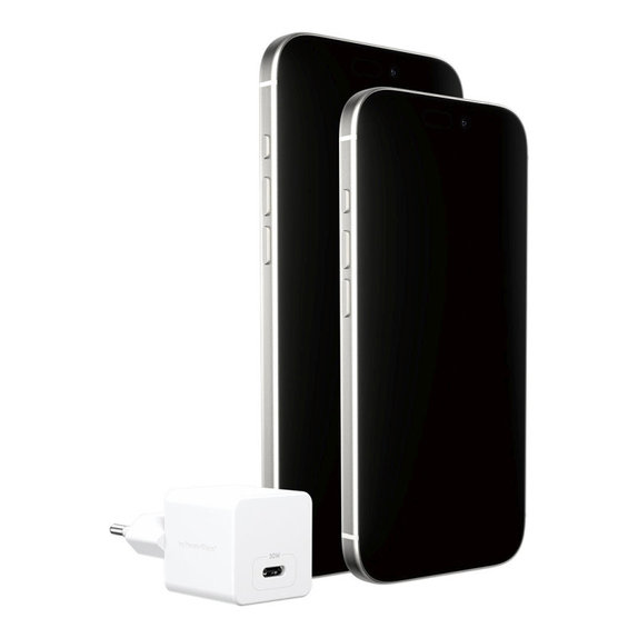 Travel Adapter Grand Prix USB-C, GaN, 30 W PD, silver white, empower