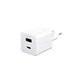Travel Adapter Grand Prix USB-C/USB-A, GaN, 35 W PD, silver white, empower