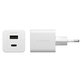 Travel Adapter Grand Prix USB-C/USB-A, GaN, 35 W PD, silver white, empower