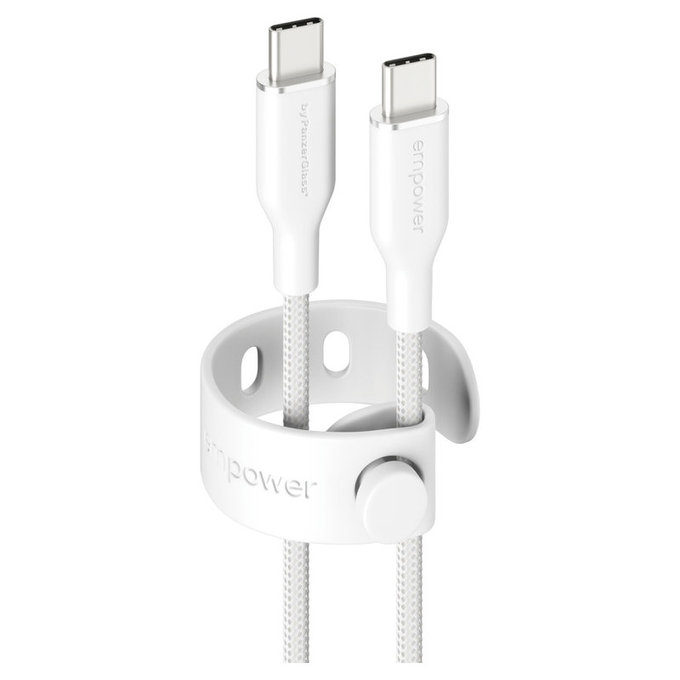 USB-C Cable, 60 W, Racing, 1.2 m, silver white, empower