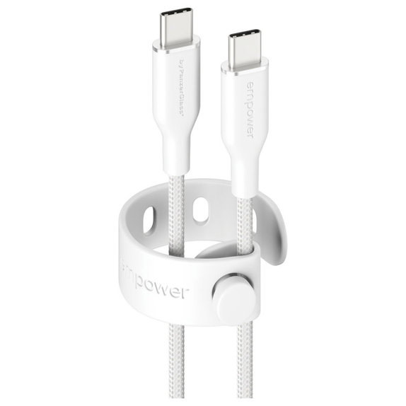 USB-C Cable, 60 W, Racing, 2 m, Silver White, empower