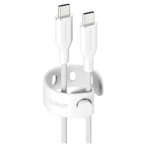 USB-C Cable, 240 W, Racing, 1.2 m, silver white, empower