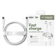 USB-C Cable, 240 W, Racing, 2 m, Silver White, empower