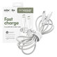 USB-C Cable, 240 W, Racing, 2 m, Silver White, empower