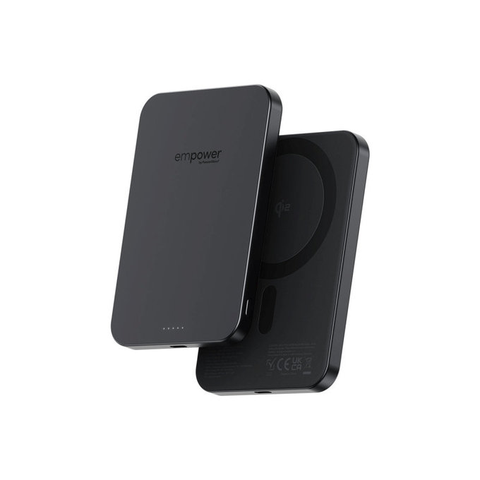 Wireless PowerBank 5000 mAh, 20 W, compatible with MagSafe, Qi2/USB-C, Space Black, empower