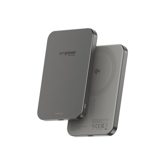 Wireless PowerBank 5000 mAh, 20 W, compatible with MagSafe, Qi2/USB-C, Titanium, empower