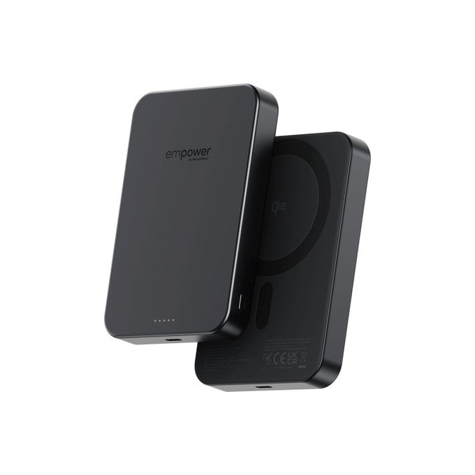 Wireless PowerBank 10000 mAh, 20 W, compatible with MagSafe, Qi2/USB-C, Space Black, empower
