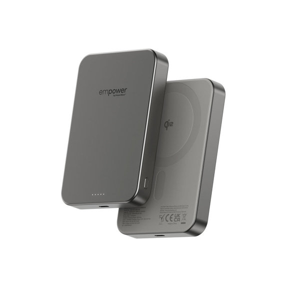 Wireless PowerBank 10000 mAh, 20 W, compatible with MagSafe, Qi2/USB-C, Titanium, empower